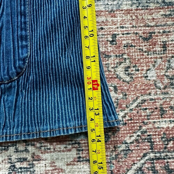 VTG 90s Talk of the Walk Stretch Denim Button Down/Size XL - Picture 5 of 6